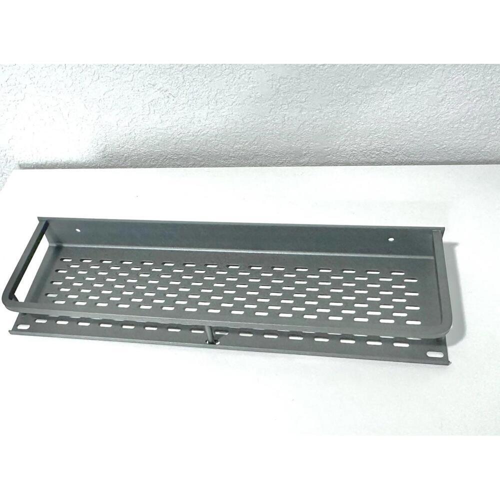 Wall-Mount Grey Bathroom Shower Caddy Kitchen Organizer with Towel Rack - Picture 7 of 8